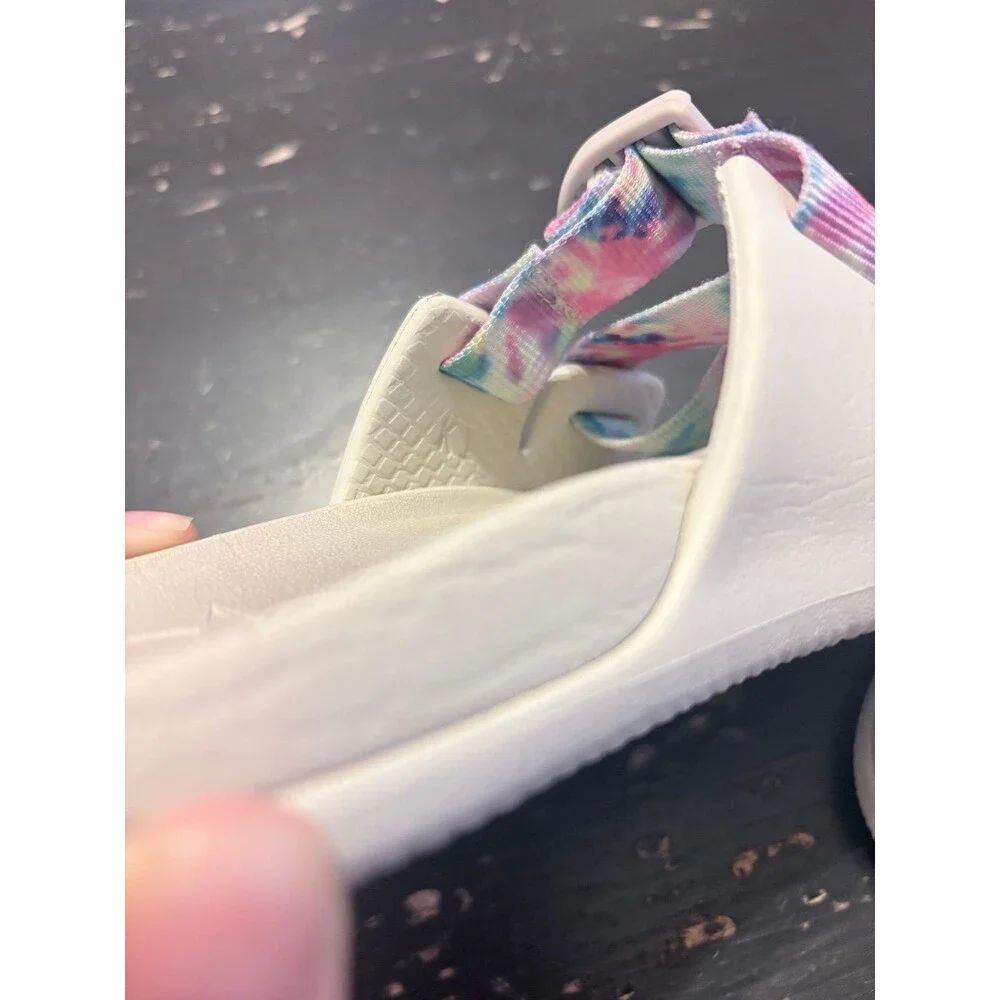 Chacos Chillos Tye Dye Colorful Gray Slides Sandals Kids Size 1